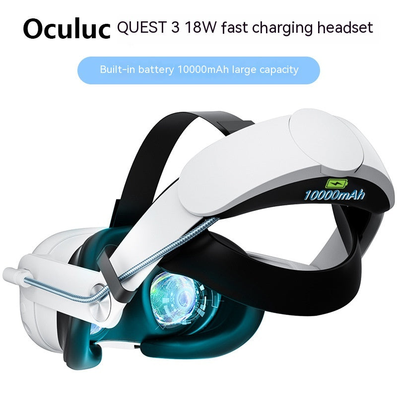 Oculus Quest3 Head Wear 18W Fast Charge VR Glasses Meta Headband Accessories 10000mAh Large Capacity