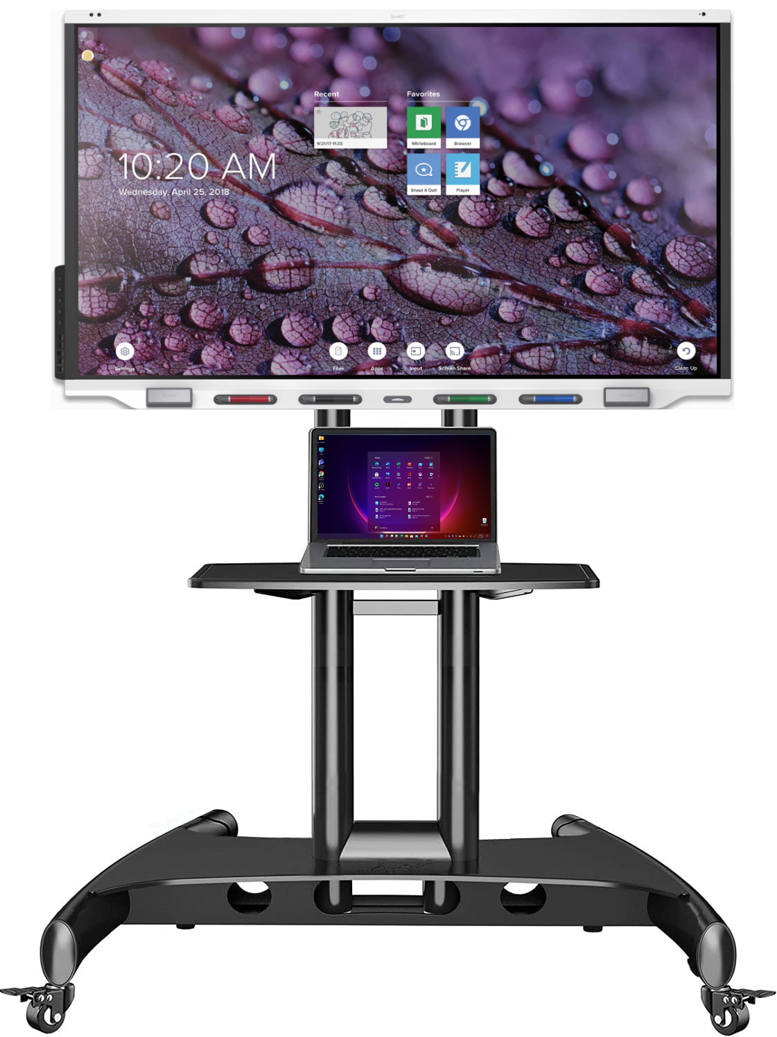 Mobile Floor Stand for Smart Boards and Interactive Whiteboards (2 yrs guarantee)