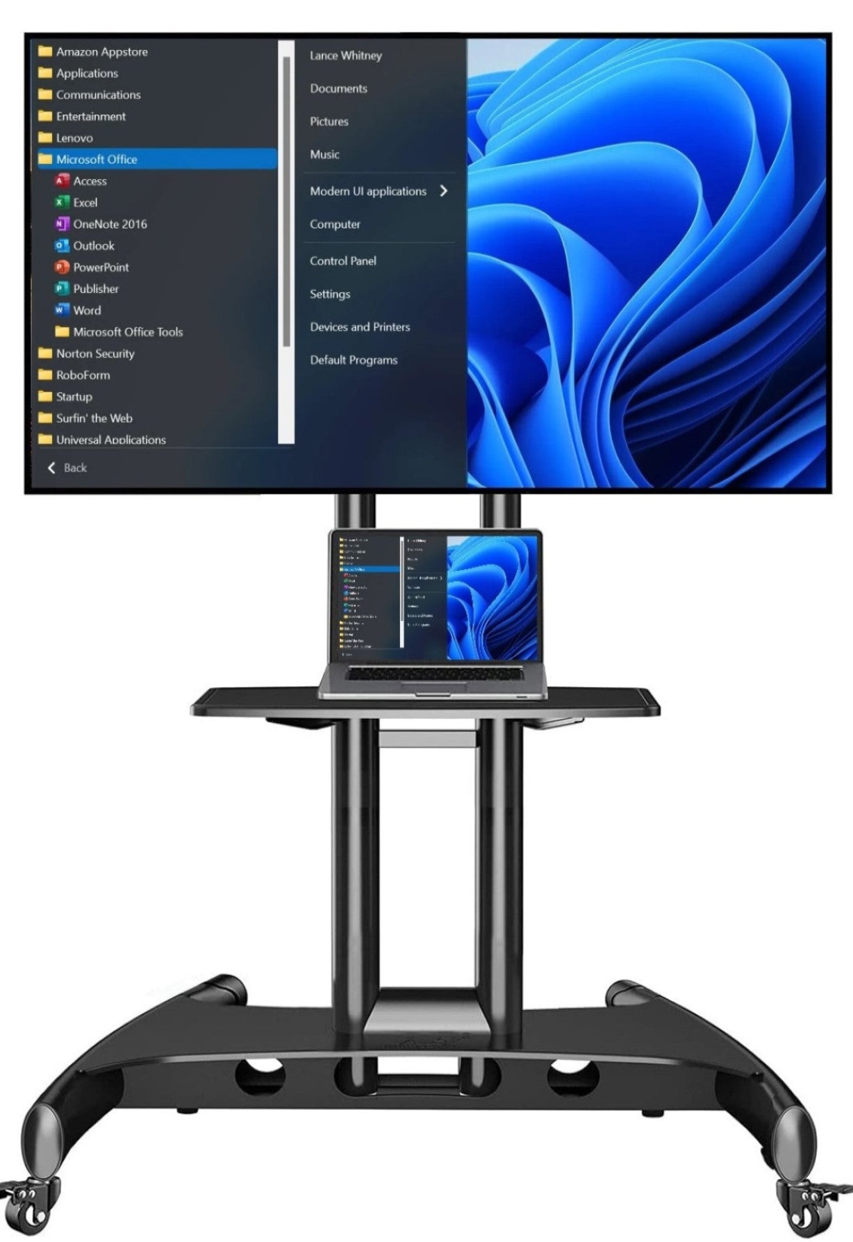 Mobile Floor Stand for Dell Interactive Touch Monitor