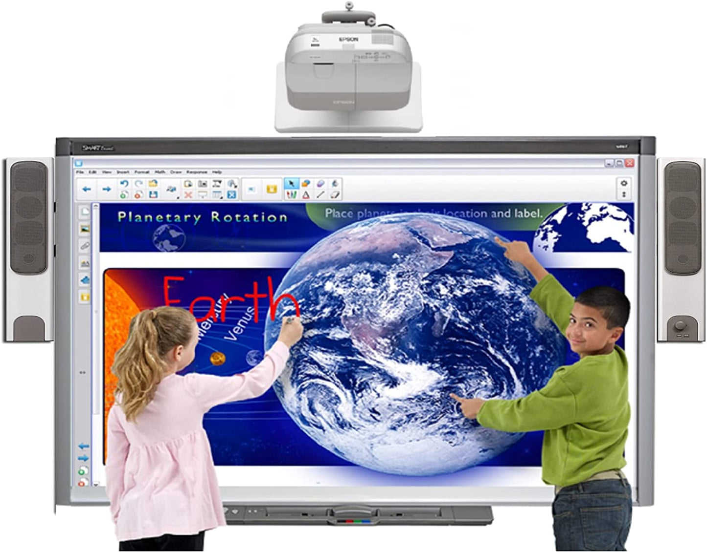 Smart Board, interactive whiteboard in use.