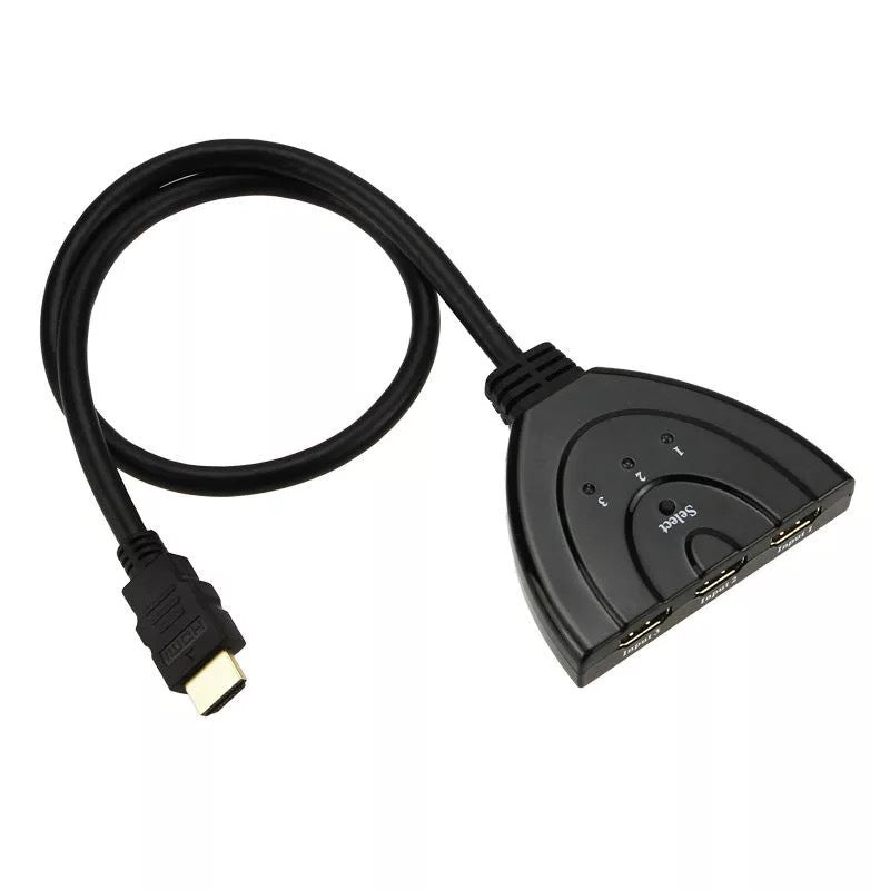 HDMI 3 In 1 Out With Cable Video Switcher