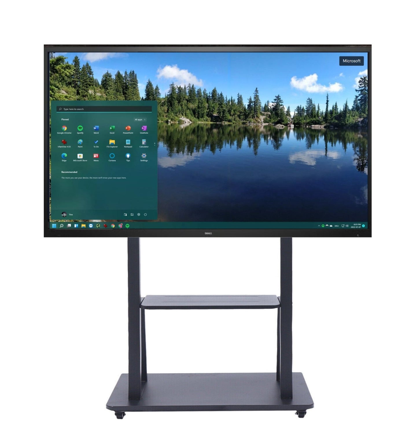 Mobile Floor Stand for Dell Interactive Touch Monitor