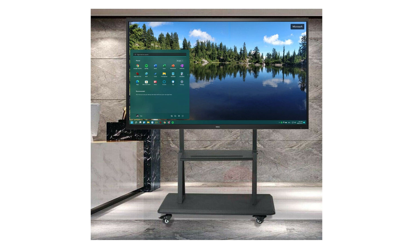 Mobile Floor Stand for Dell Interactive Touch Monitor