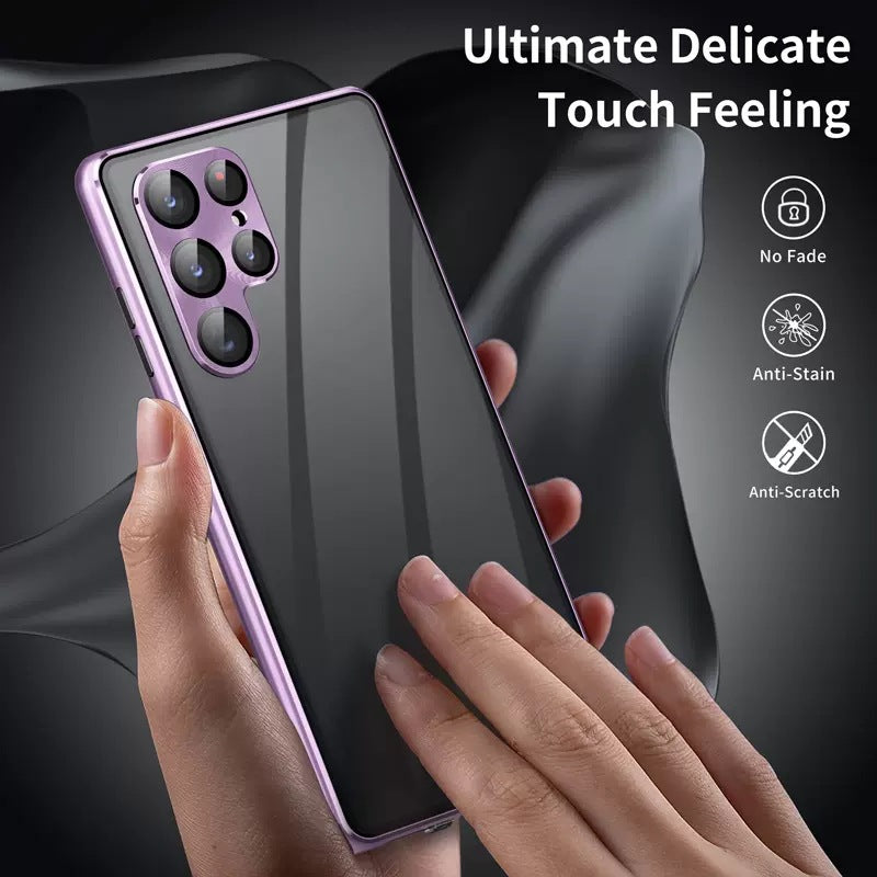 Applicable To S24Ultra Peep-proof Magnetic Mirror Universal Magnetic King Phone Case