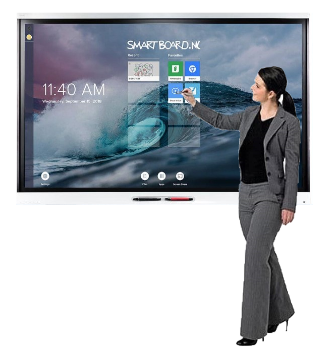 Smart Board, interactive whiteboard in use.