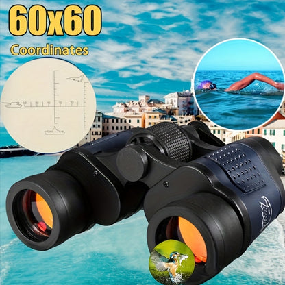 60x60 High Power Binoculars With Coordinates Portable Telescope LowLight Night Vision For Hunting Sports Travel Sightseeing