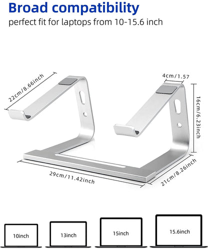 Laptop Stand, Computer Stand for Laptop, Aluminium Laptop Riser, Ergonomic Laptop Holder Compatible with MacBook Air Pro, Dell XPS, More 10-17 Inch Laptops Work from Home, Amazon Platform Banned