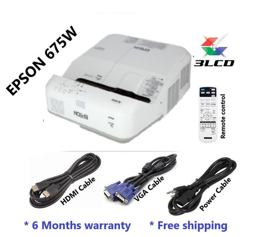 Refurbished Epson Powerlite 675w ultra short throw projector (2 yrs guarantee)