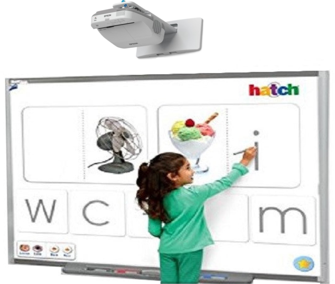 Smart Board, interactive whiteboard in use.