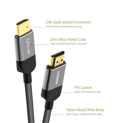 HDMI To HDMI 2.0 4K HD Cable Compatible With HDCP FCC CE&RoHS REACH