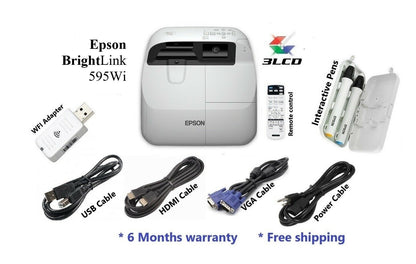 Refurbished Epson BrightLink 595Wi Interactive WXGA 3LCD Projector (2 yrs guarantee)