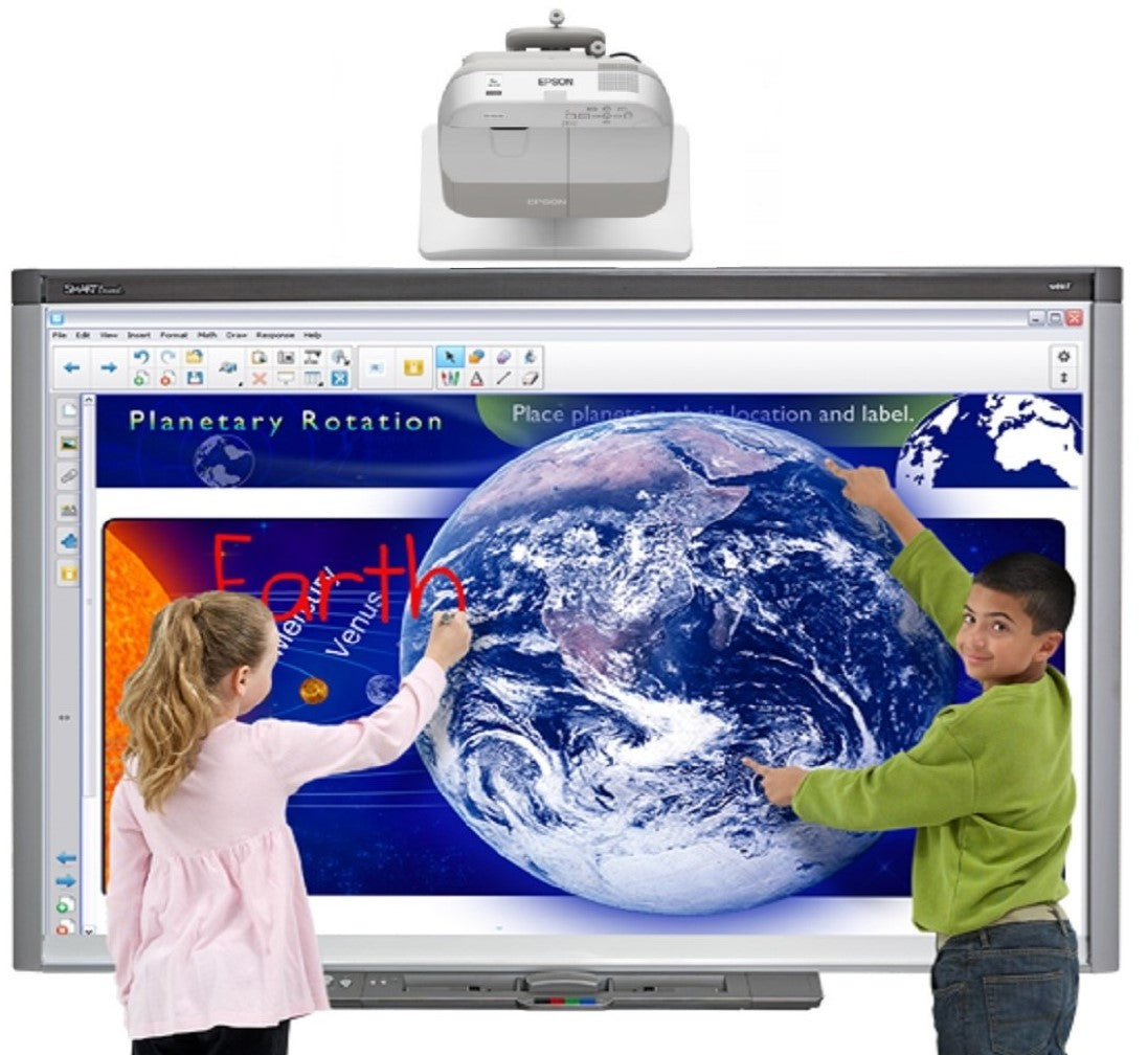 Smart Board, interactive whiteboard in use.